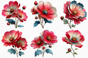Spring Cosmos Flower Clipart Png, an Illustration by Craft Nest (Thumbnail 5 of 11)