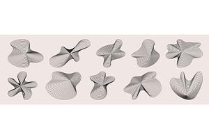 Black amorphous shapes with ripple, an Illustration by art PVP - market