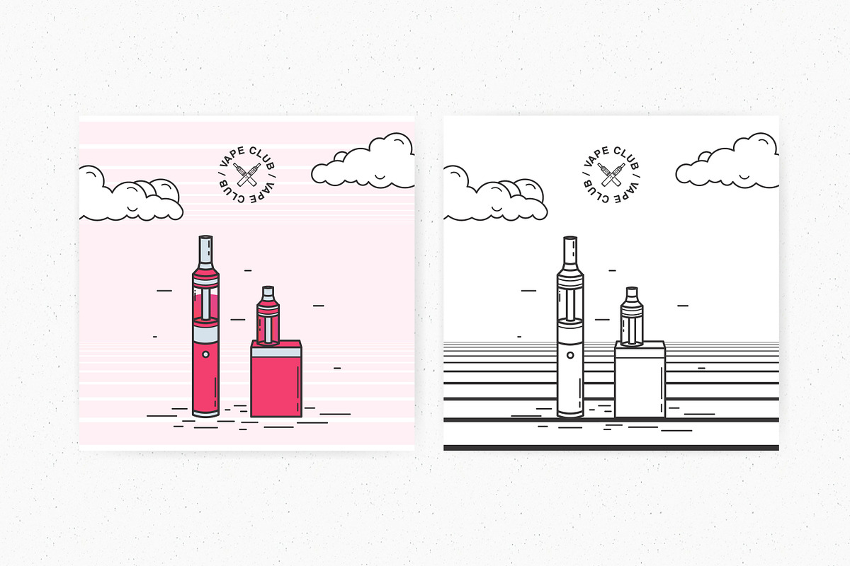 Bundle and pattern with vape devices, an Object Illustration by Good Studio (Photo 4 of 6)