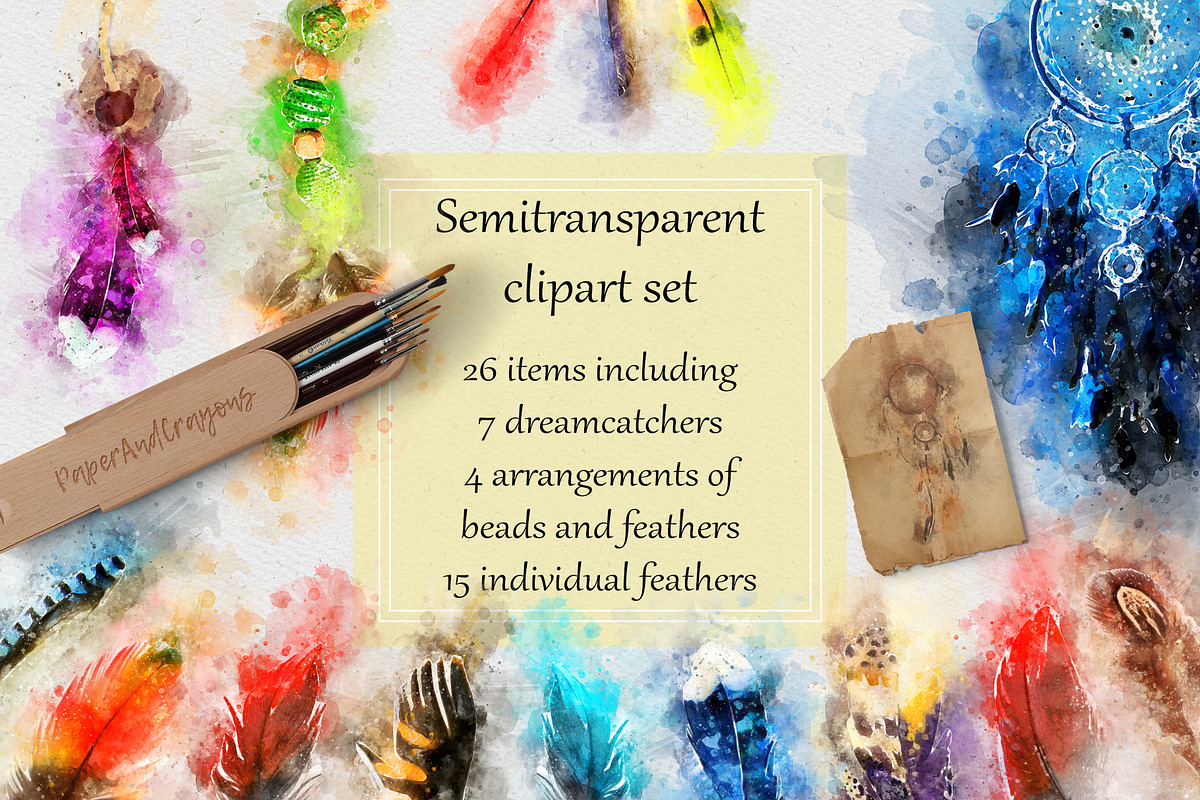 Boho Dreamcatcher Clipart, an Illustration by PaperAndCrayons (Photo 2 of 6)