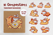 Baking & Tea Cartoon Illustration, an Object Graphic by XiuKab (Thumbnail 4 of 9)