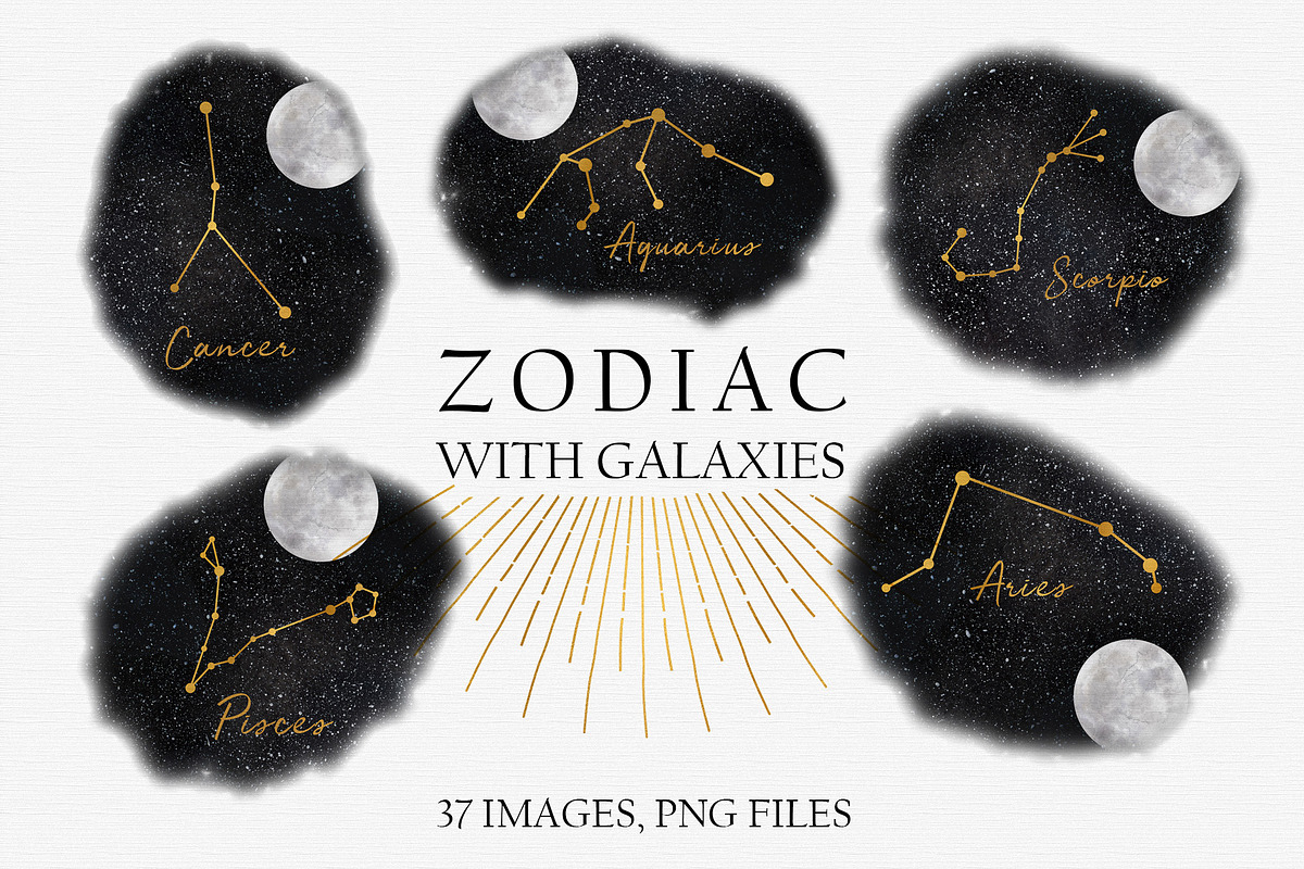 Galaxy with zodiac signs, an Object Graphic by Chus Moreno Studio (Photo 1 of 6)