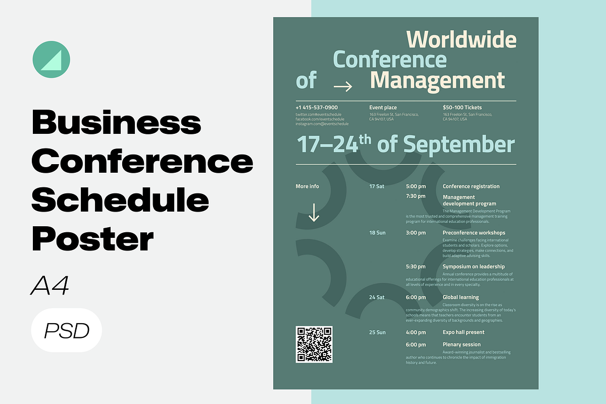 Business Conference Event PSD Poster, a Flyer Template by Danil Polshin