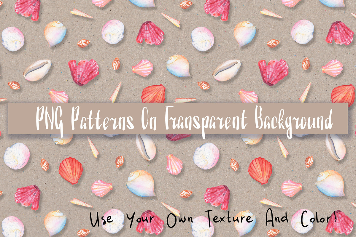 Watercolor Seashell Seamless Pattern, a Pattern Graphic by RabbitAndPencil (Photo 4 of 6)
