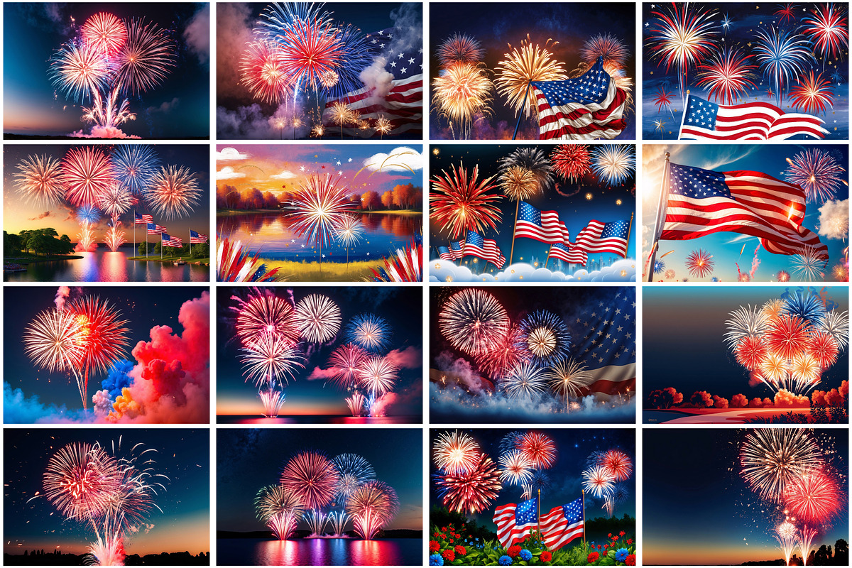 4th of July Fireworks Wallpaper, a Background Graphic by Forhadx5 (Photo 4 of 5)