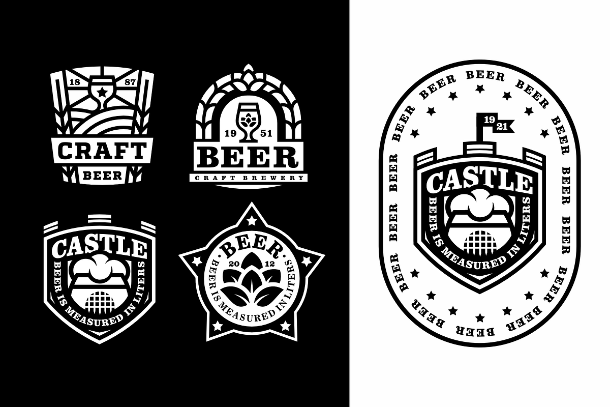 Beer Emblems, an Object Graphic by TickStyle (Photo 2 of 2)