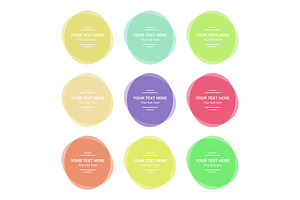 Set of Vector Colorful Banners, a Decorative Illustration by FineArtStudio