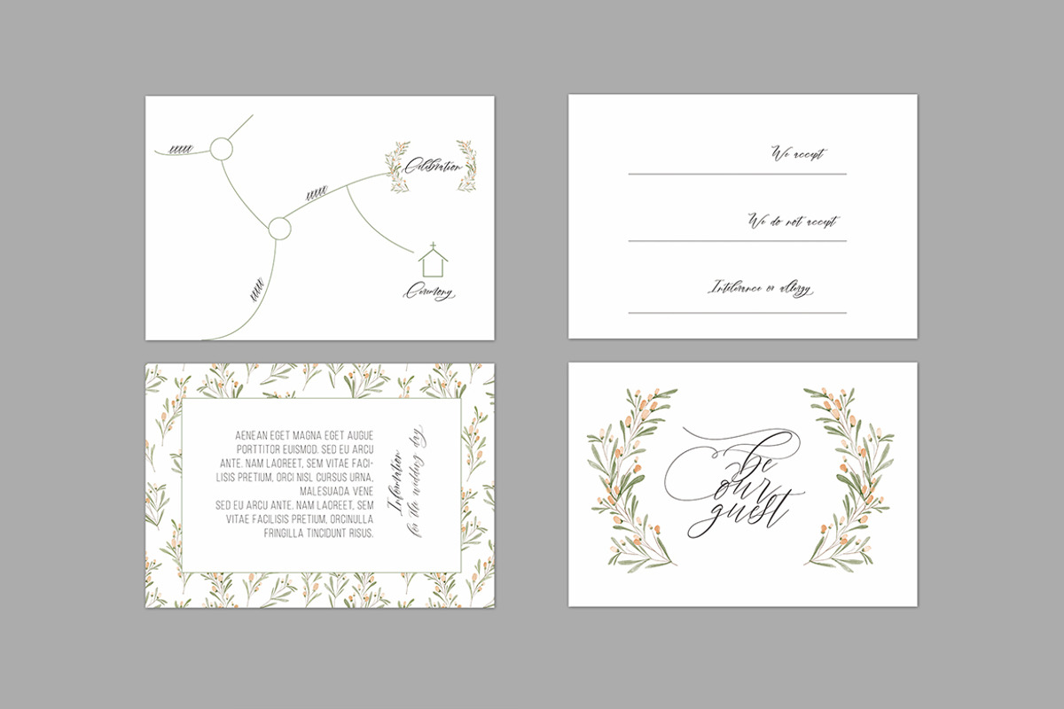 Elegant Botanical Wedding Stationery, an Invitation Template by McLittle Stock (Photo 5 of 6)