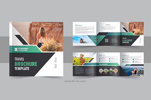 Travel square trifold brochure, a Brochure Template by Pavel_design