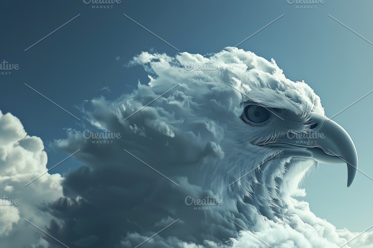 90 Clouds animals against a blue sky, an Animal Illustration by Handmadefont (Photo 35 of 64)