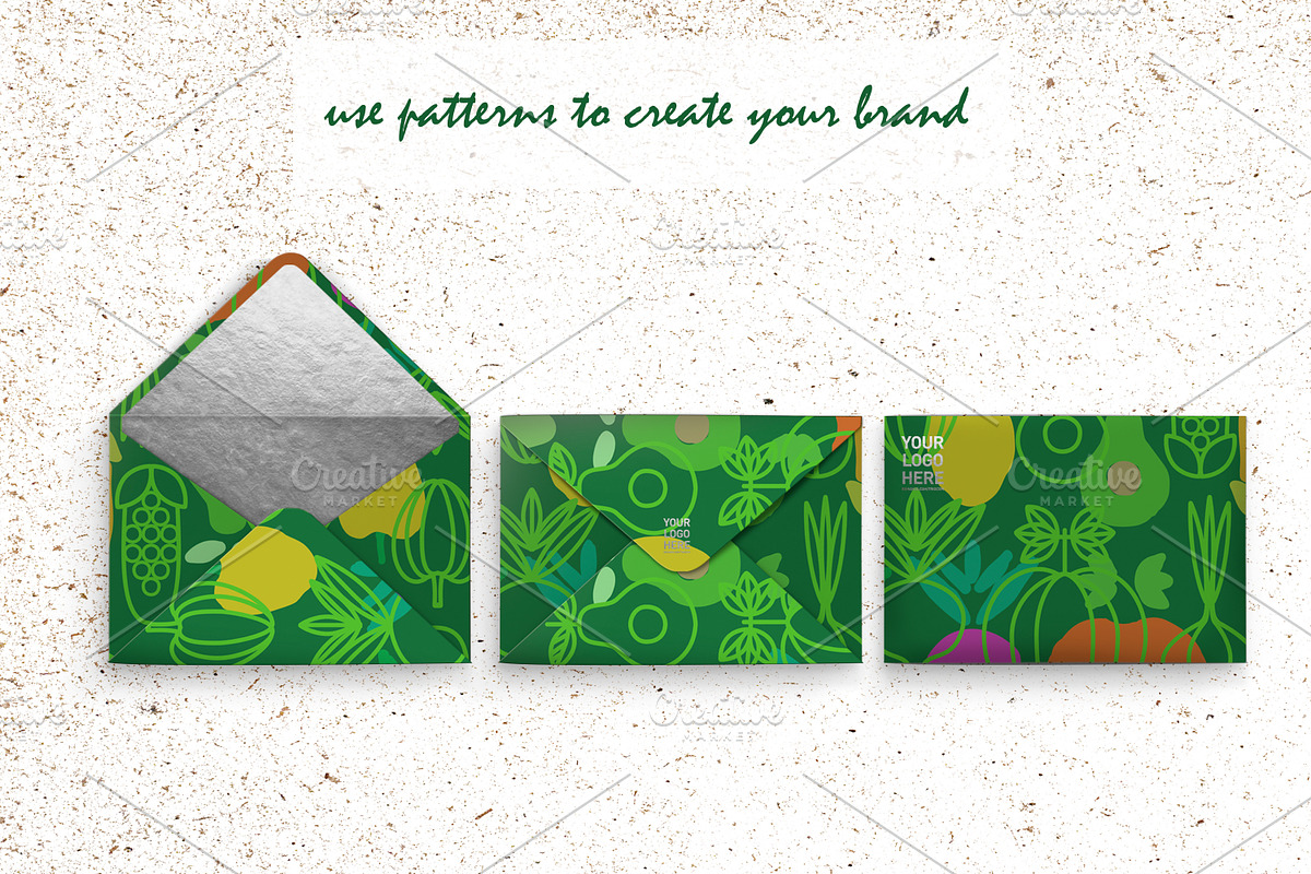 Vegan Food | Patterns and more, a Food Illustration by Retro Graphic Box (Photo 6 of 9)