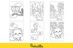 Woodland Animal Kids&Adult Coloring