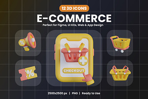 E-commerce 3D Icon, a Graphic by Artnivora.Std