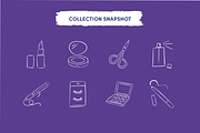 Makeup, Beauty & Hairdressing Icons, an Outline Icon by Caroline Mackay (Thumbnail 2 of 9)