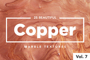 Copper Modern Marble Ink Textures