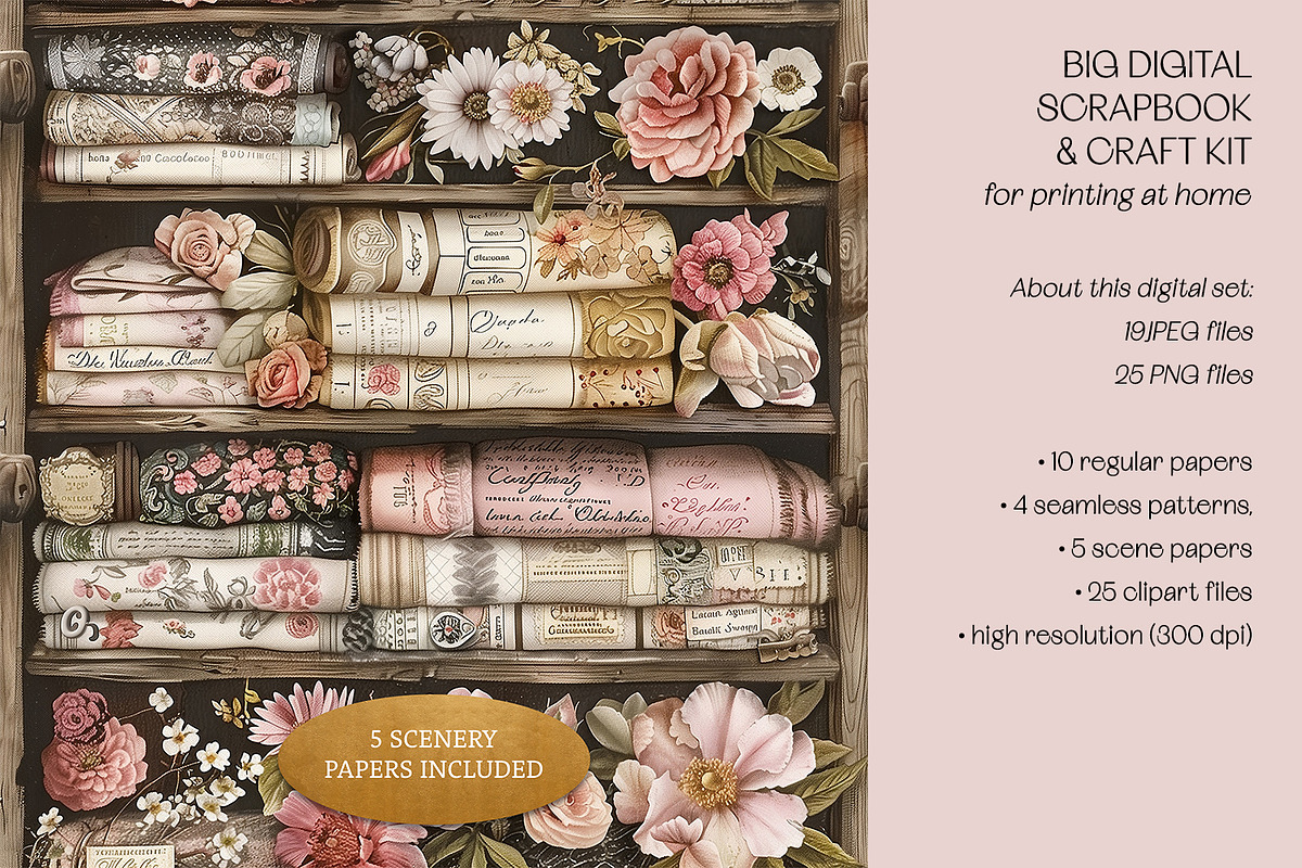 The Joy Of Sewing Scrapbook Kit, a Decorative Illustration by The Dutch Lady Designs (Photo 9 of 9)