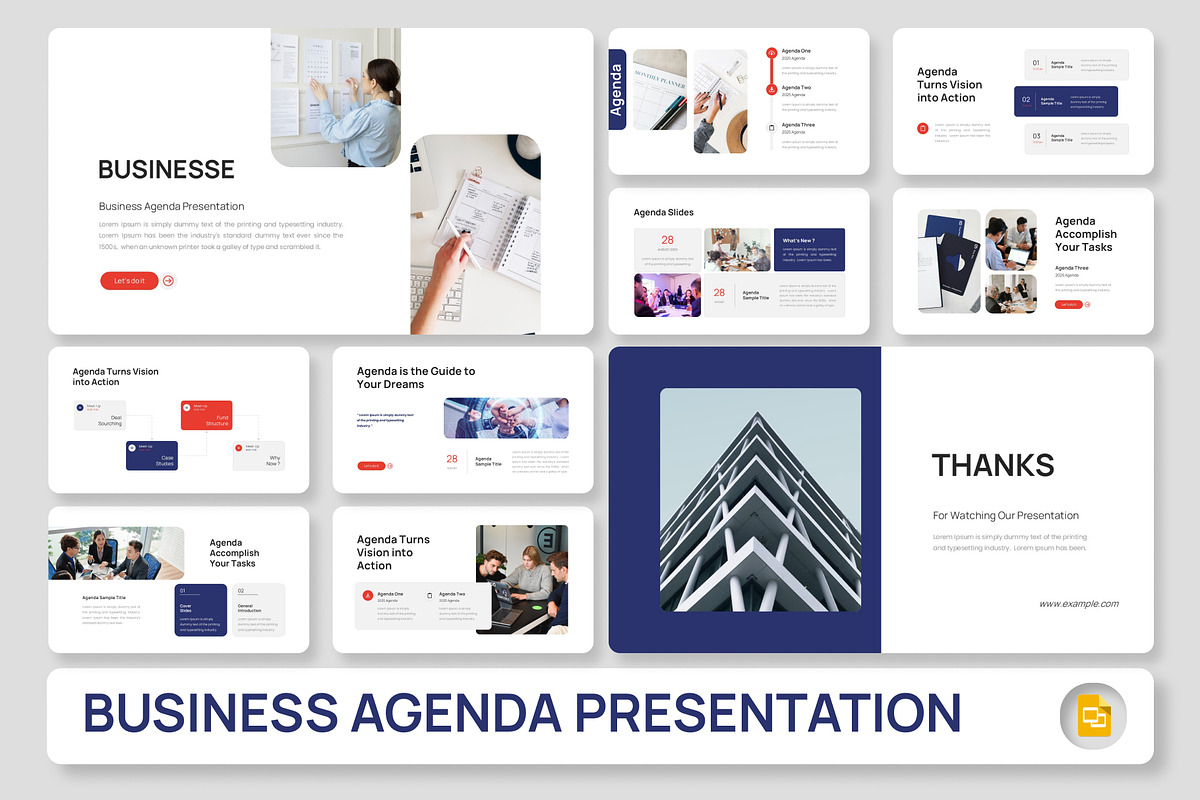 Business Agenda Google Slides, a Presentation Template by Premast (Photo 1 of 4)