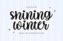 Shining Winter - Cute Script Font