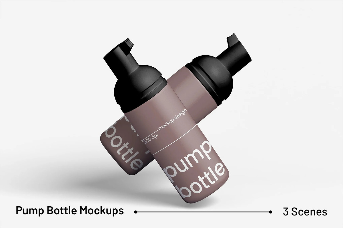 Pump Bottle Mockup, a Packaging Mockup by renderstockmarket (Photo 1 of 4)