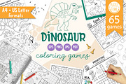 Dinosaur coloring games for kids, an Education Illustration by Lexi Claus (Thumbnail 1 of 17)