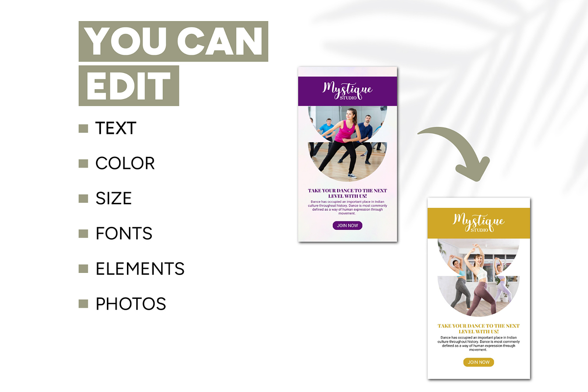 Dance Studio Social Media Bundle, a Social Media Template by Branding by Kellsey (Photo 4 of 6)
