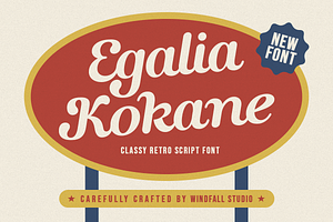 Egalia Kokane - Script Retro Font