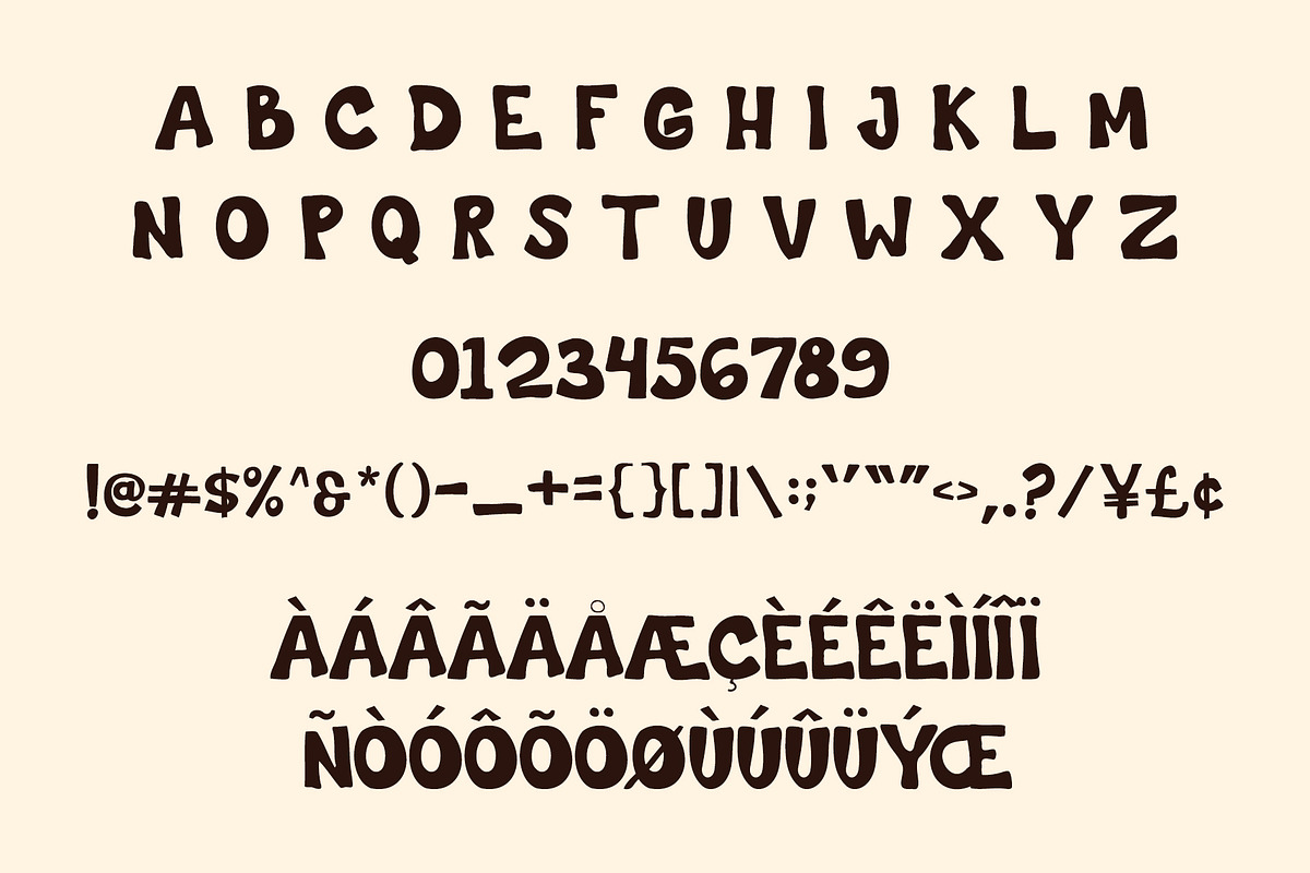 Chocodile - Fun Snack Typeface, a Sans Serif Font by Mockmenot (Photo 6 of 8)