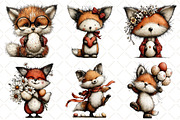 Whimsical Easter Fox Clipart, an Illustration by Black Bird Studio (Thumbnail 3 of 6)