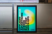 Warsaw Citylight Ad Bus Stop 5, an Advertising Mockup by Graphic Shelter (Thumbnail 2 of 4)