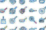 Hand drawn kitchen frying pans, an Object Graphic by pikepicture (Thumbnail 3 of 3)