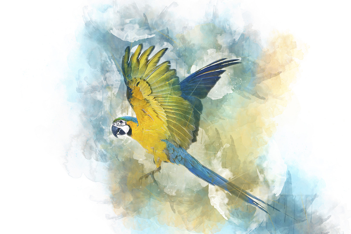 Real Watercolor Photoshop Action, an Action Add-On by Studio Retouch