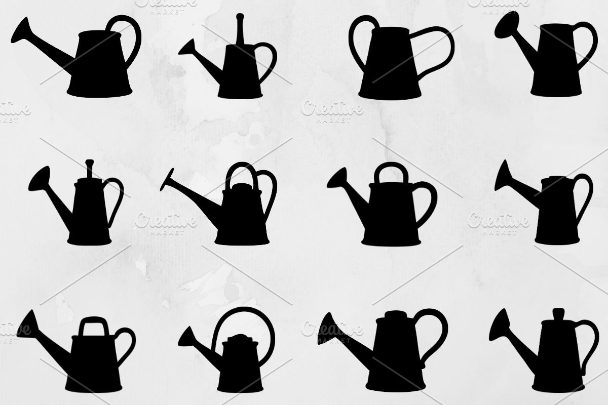 Watering Can Silhouette SVG, an Object Illustration by newminddesign (Photo 1 of 3)