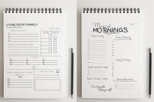 20 HandDrawn Printing Planner Layout