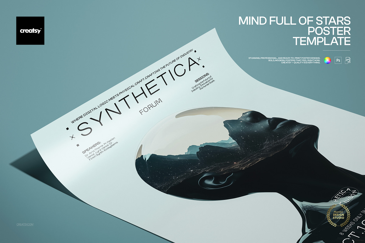 Mind Full of Stars Poster Template, a Poster Template by creatsy5 (Photo 1 of 4)