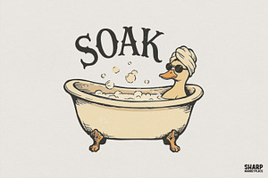 Soak PNG, Duck In Bathtub, an Illustration by SharpMarketplace