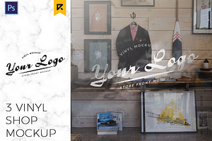 Shop Vinyl Signage Mockup