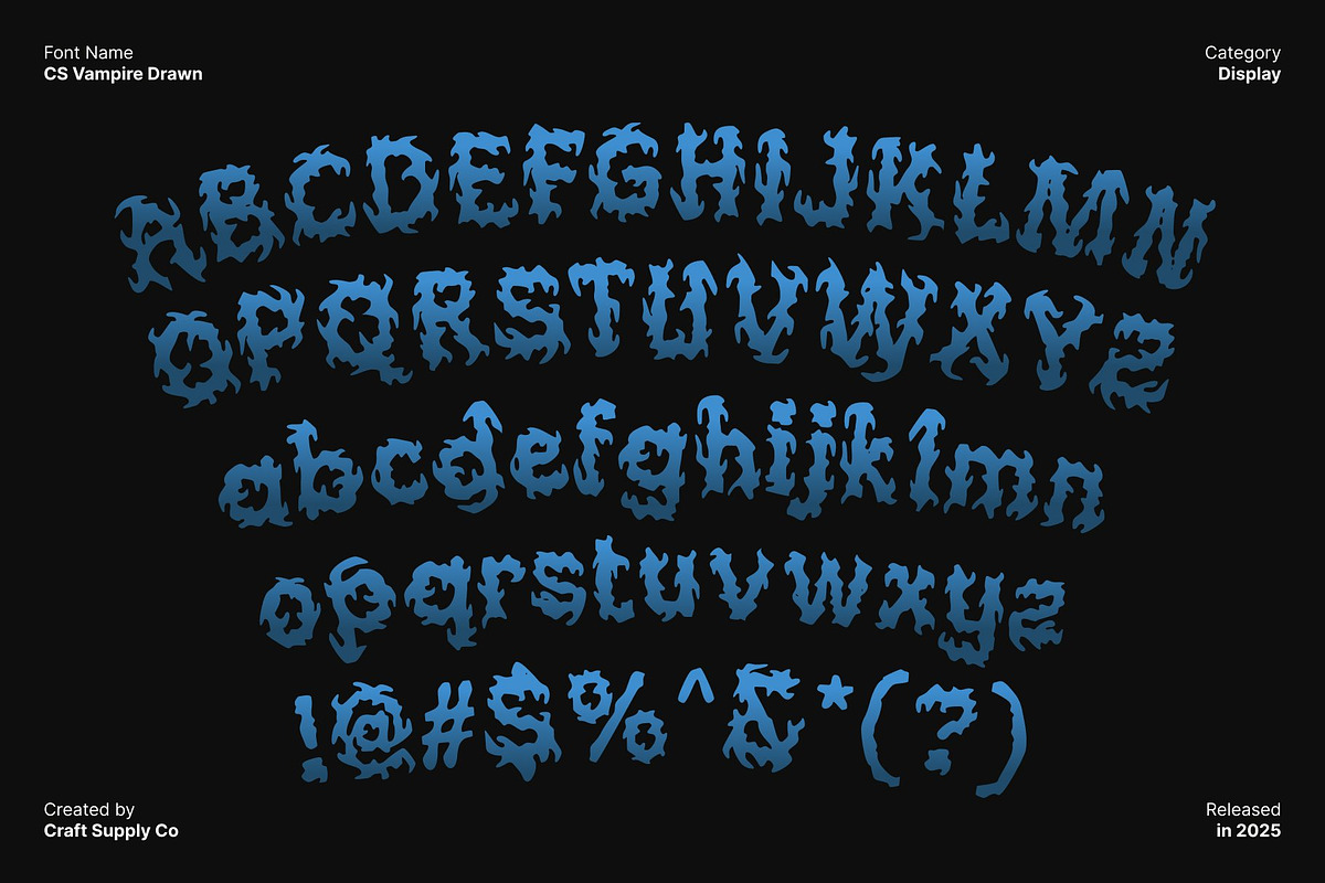 CS Vampire Drawn, a Blackletter Font by Craft Supply Co. (Photo 8 of 8)