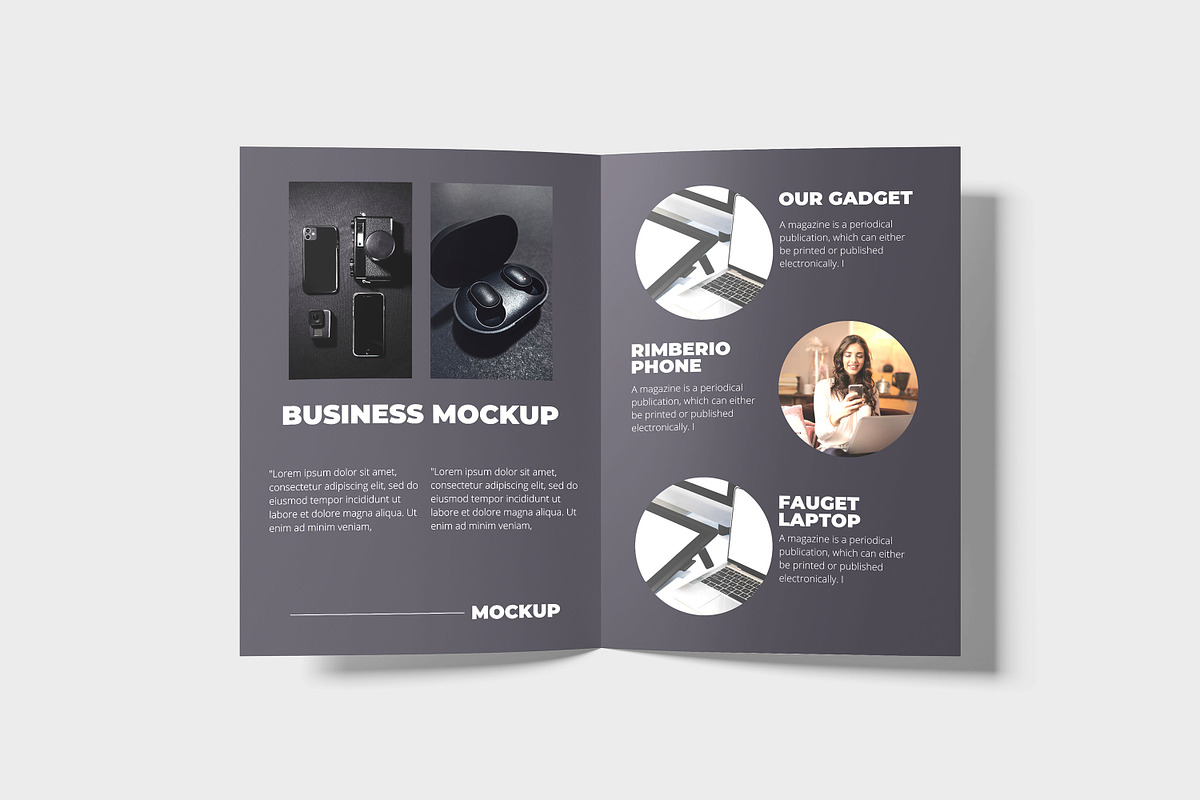 A4 Bifold Brochure Mockup, a Brochure Template by safrizalstudio (Photo 2 of 5)
