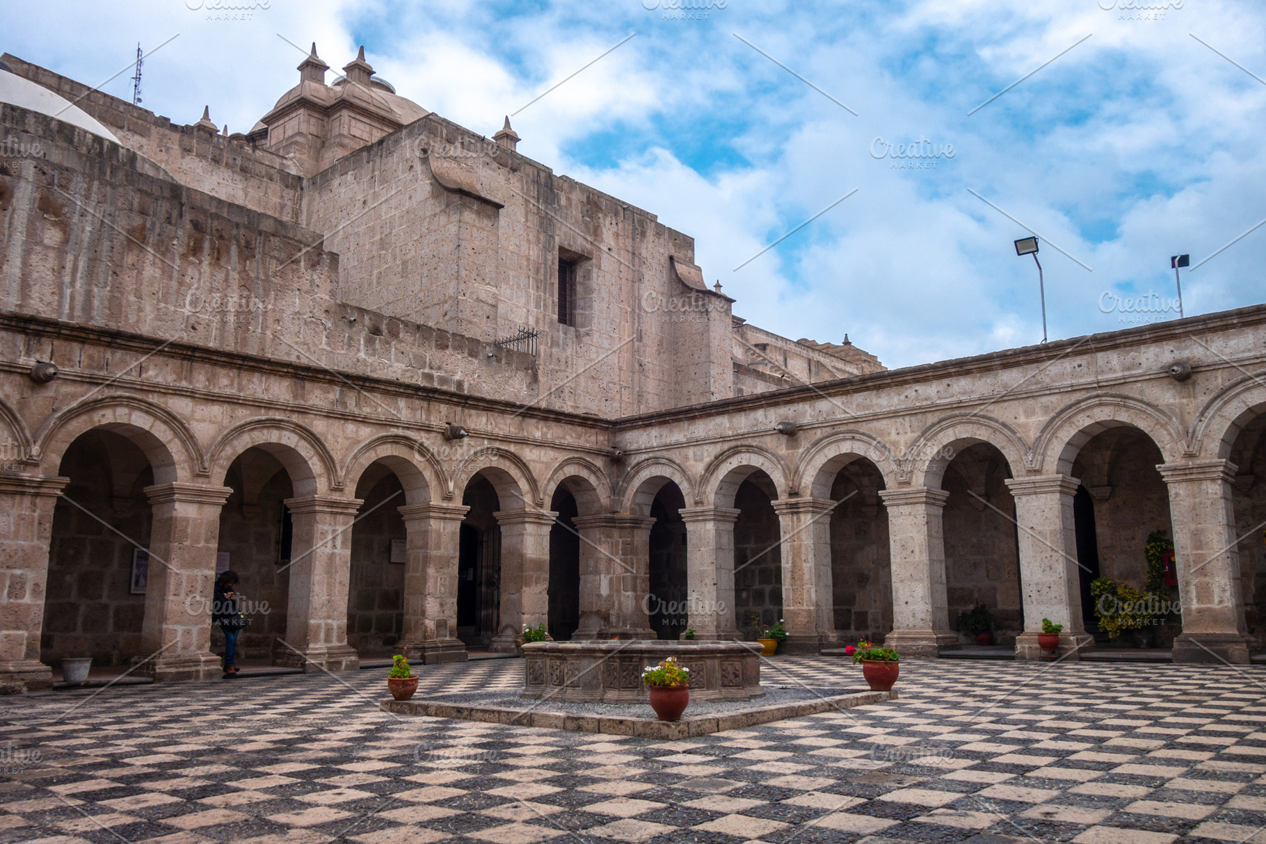 Courtyard and arcades at Arequipa, Peru, an Architecture Photo by GoodGoods