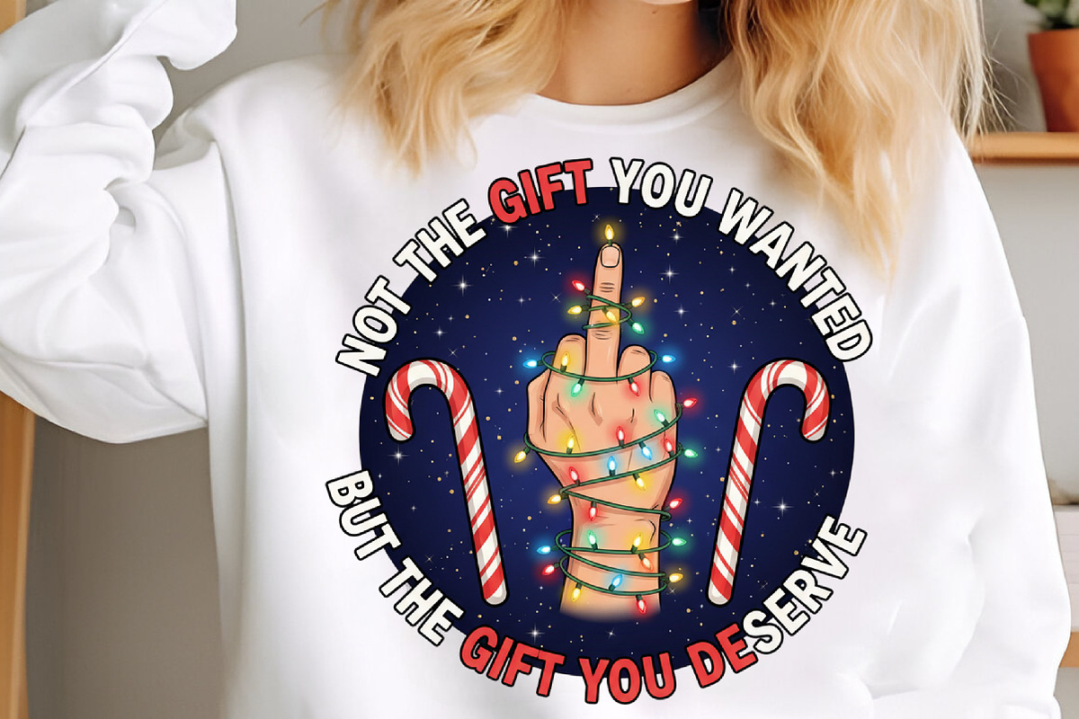 Funny Christmas Middle Finger Png, an Illustration by SinaCreation (Photo 2 of 7)