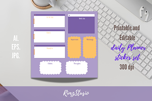 Purple Window Planner Sticker Set