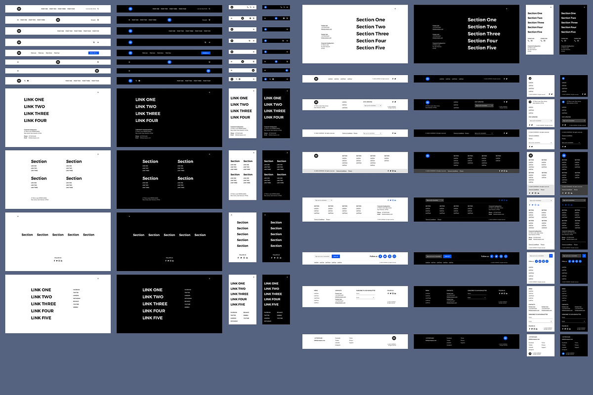 Modularity Adobe XD Web UI Kit, an UI Kit Template by Modularity Design (Photo 7 of 11)