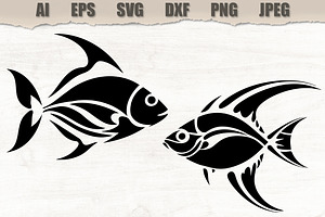 Stencils Tropical Fish, an Animal Illustration by MARYCRAFTIRIA