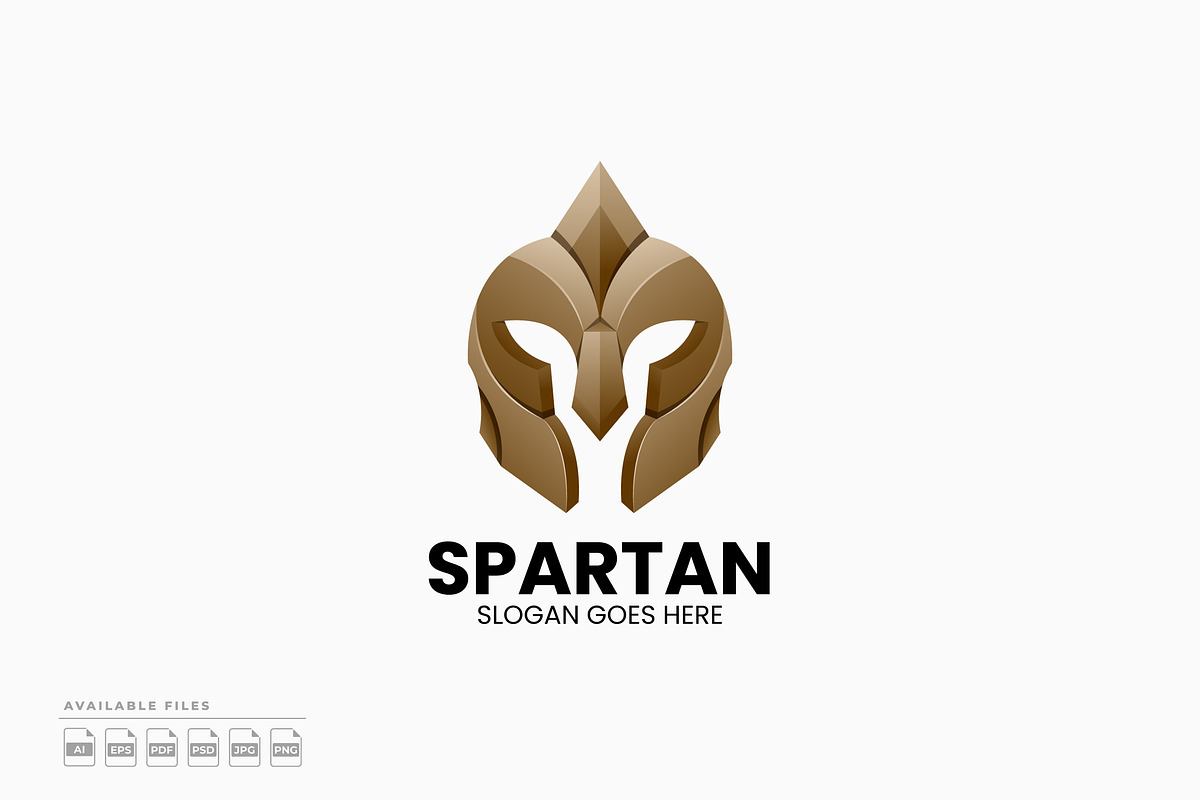 Golden Spartan Gradient Logo, a Branding & Logo Template by Zeer Graphic