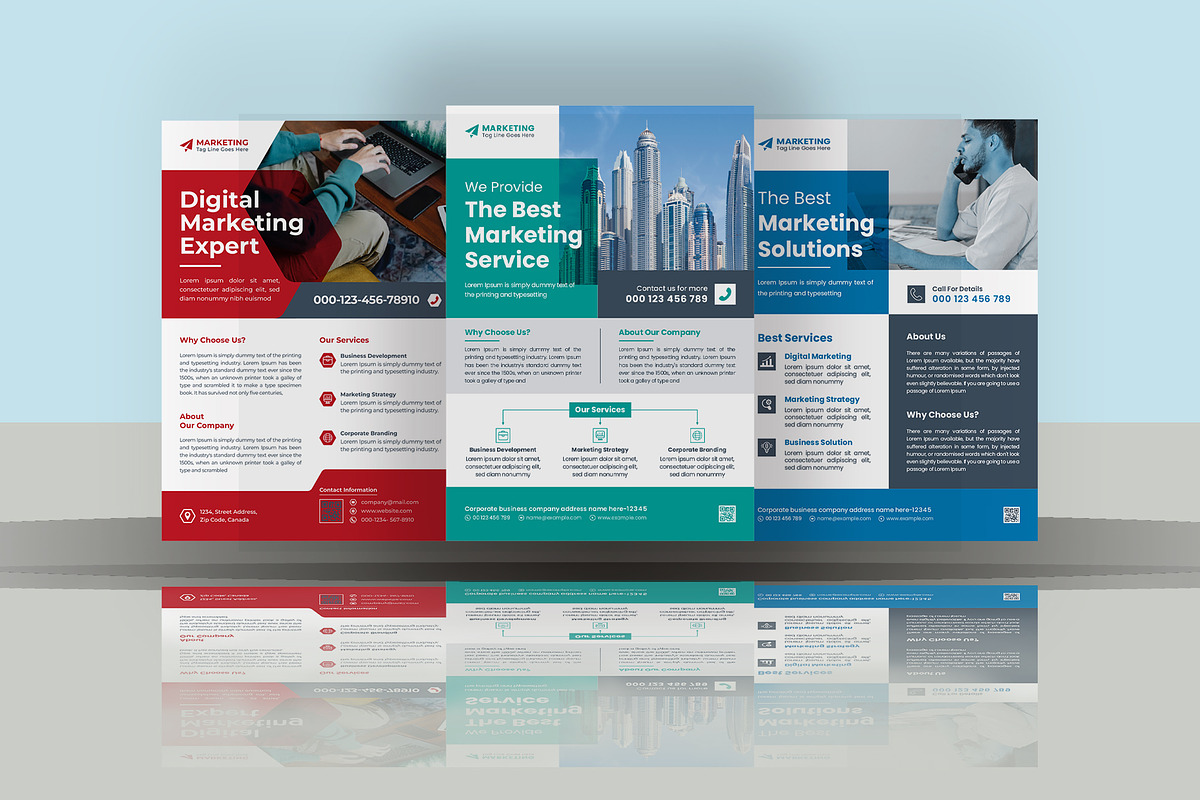 3 Corporate Business Flyer Template, a Flyer Template by Lakhan1998 (Photo 1 of 4)