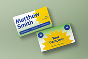 Green Flat Design Business Card, a Business Card Template by graphicook (Thumbnail 3 of 3)