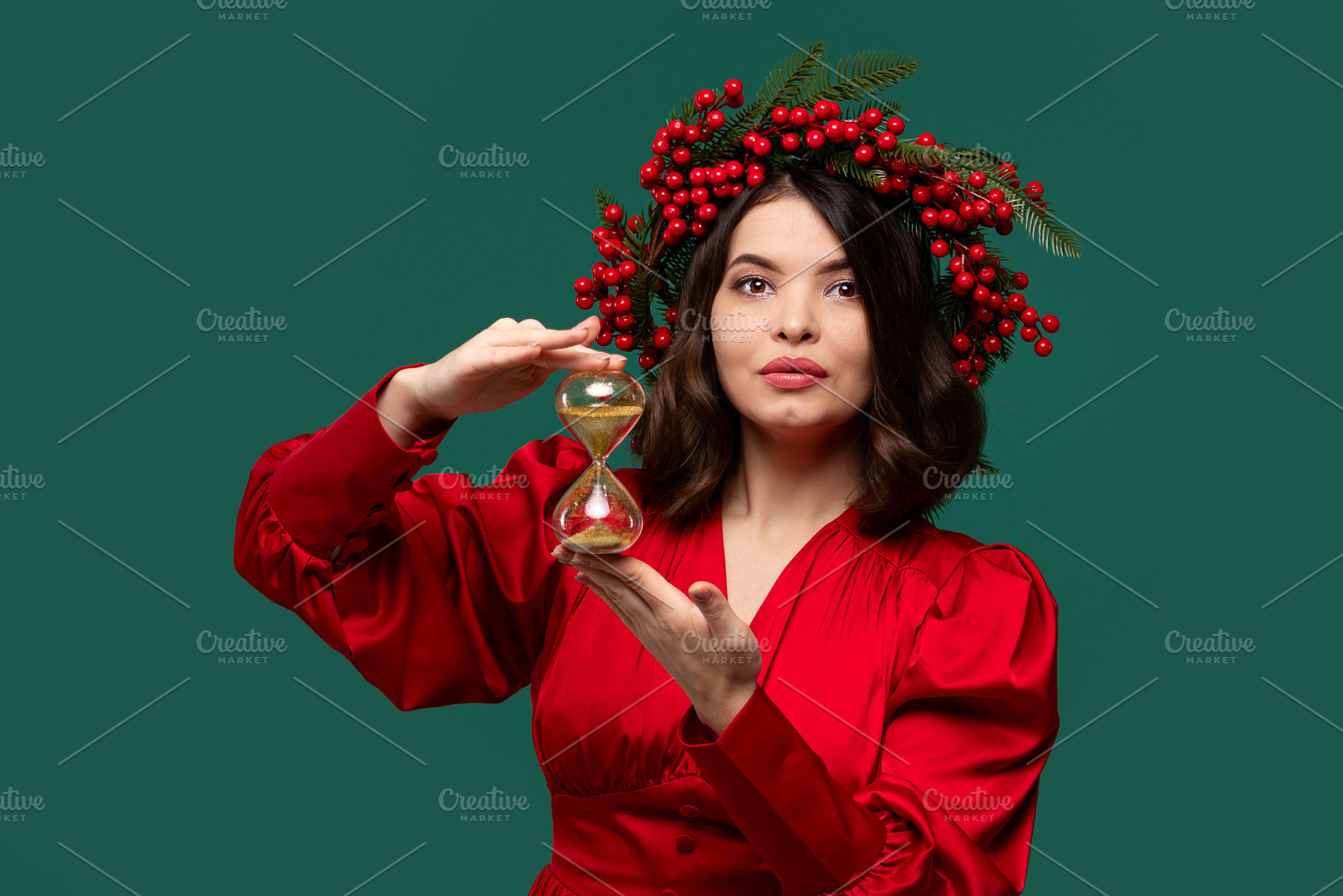 Elegant woman in red dress, a Person Photo by Elena Vagengeim