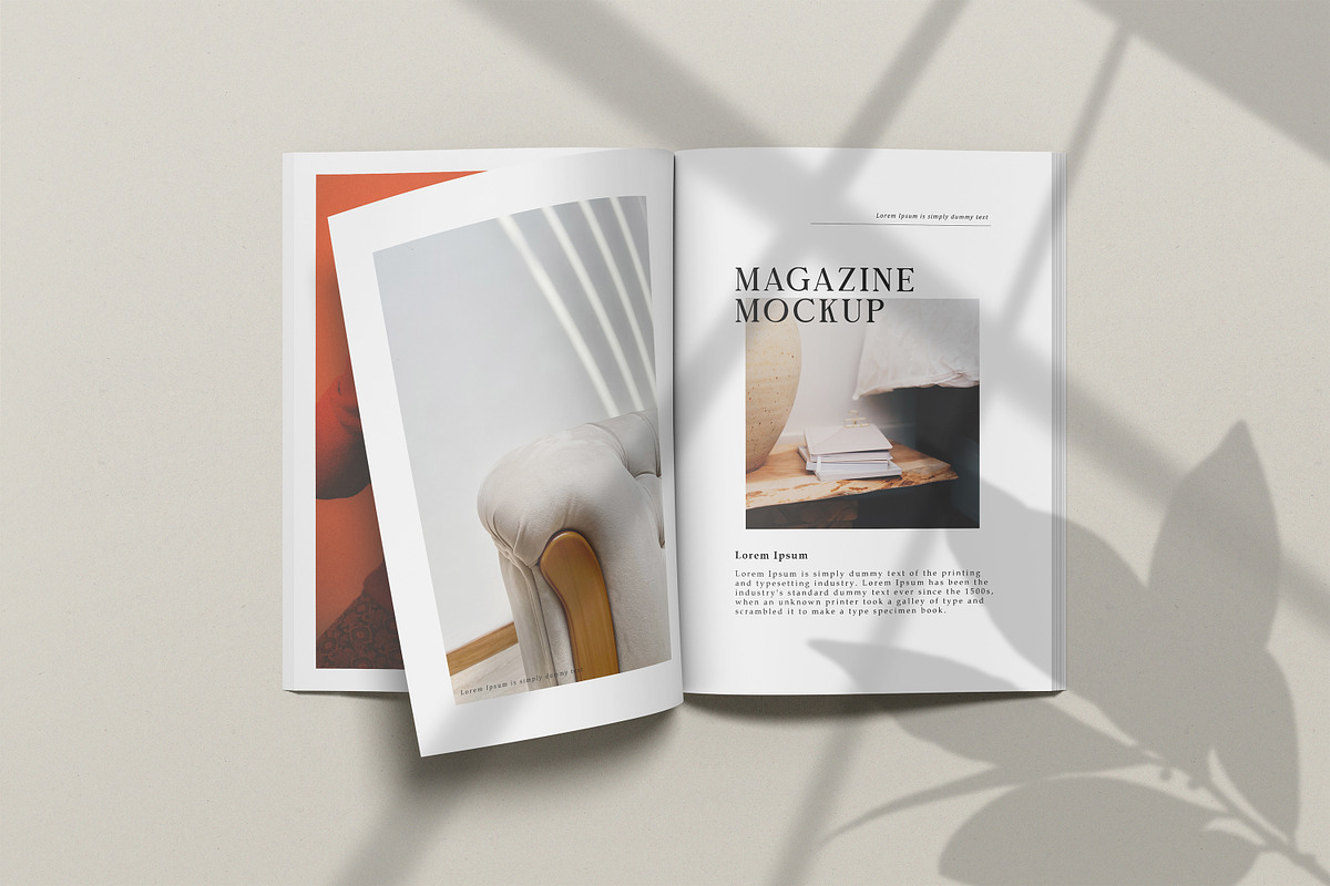 A4 Magazine Mockup Top View, a Books & Magazine Mockup by Graphic Deal (Photo 1 of 14)