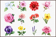 Garden Flowers Watercolour Clip Art, an Illustration by Sublimation Artist (Thumbnail 3 of 6)