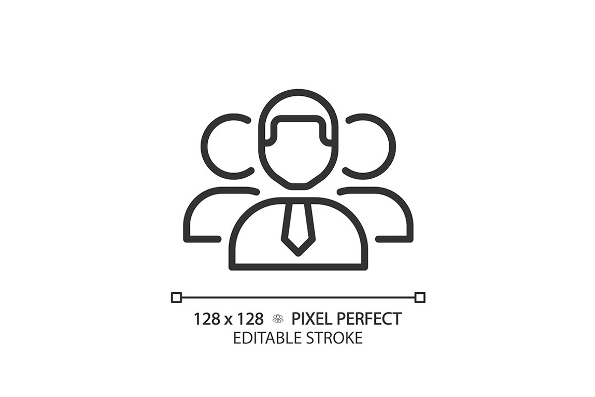 Personnel pixel perfect linear icon, an Icon by IMG Visuals